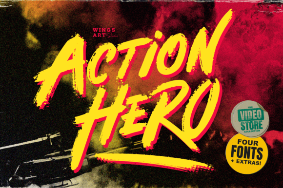 Action Hero: A Grungy Brush Font for Bold Designs