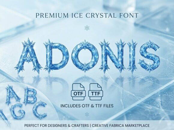 Adonis: A Premium Ice Crystal Font for Captivating Design