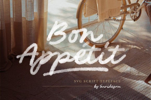 Bon Appetit: A Watercolor Script Font with Natural Charm