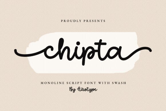 Chipta: A Smooth Monoline Script Font for Elegant Designs