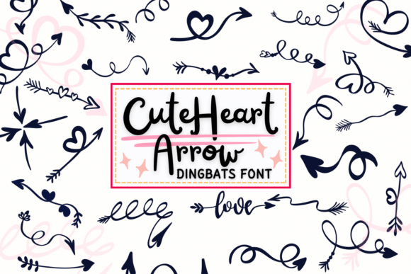 Cute Heart Arrow: A Sweet Sketch-Style Dingbats Font