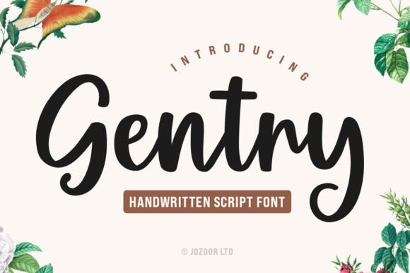 Discover the Elegance of the Gentry Script Typeface
