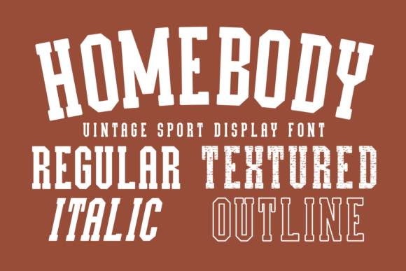 Homebody: A Bold Vintage Sport Display Font
