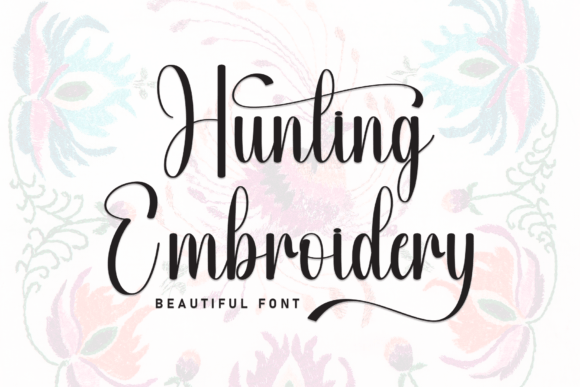 Hunting Embroidery: Artistic Script Font for Modern Design