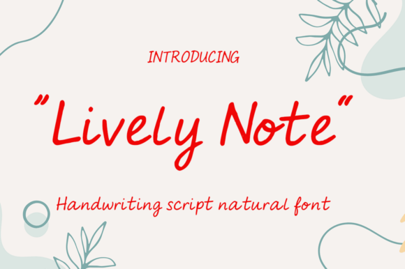 Lively Note: The Handwritten Font with Soul