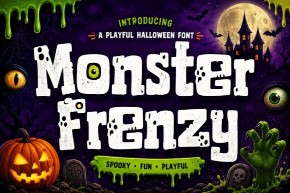 Monster Frenzy: A Spooky Display Typeface