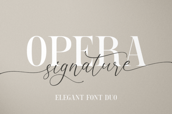 Opera Signature: A Polished Duo Font for Modern Designers