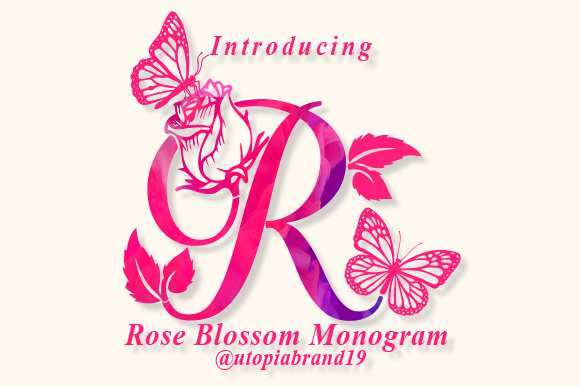 Rose Blossom Monogram: Elegant Decorative Font