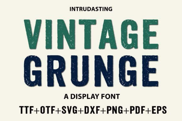 Vintage Grunge: A Vibrant, Whimsical Font for Bold Designs